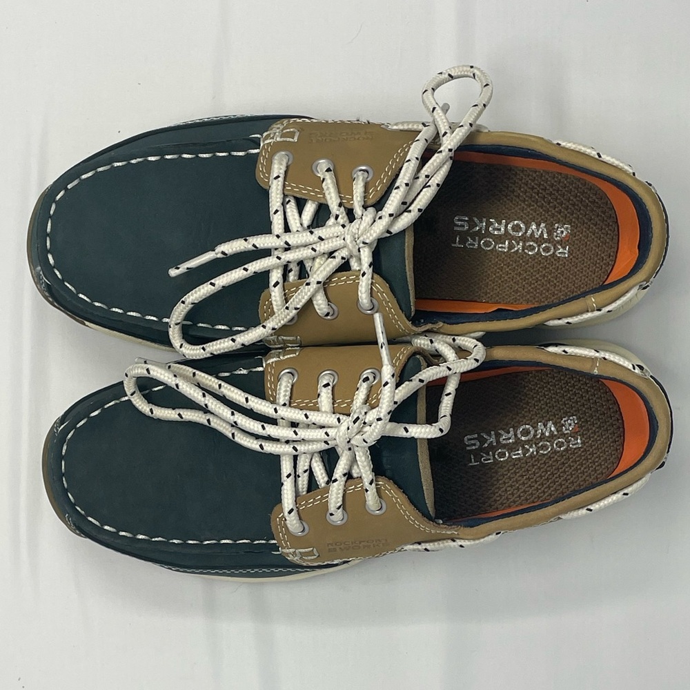 Size 8.5W - Rockport Works Sailing Club RK670 Women's Steel Toe 3 Eye Tie